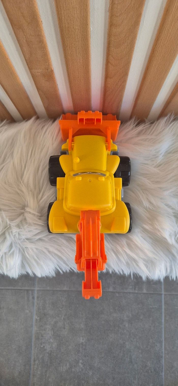 Tractopelle ecoiffier jaune orange - photo numéro 5