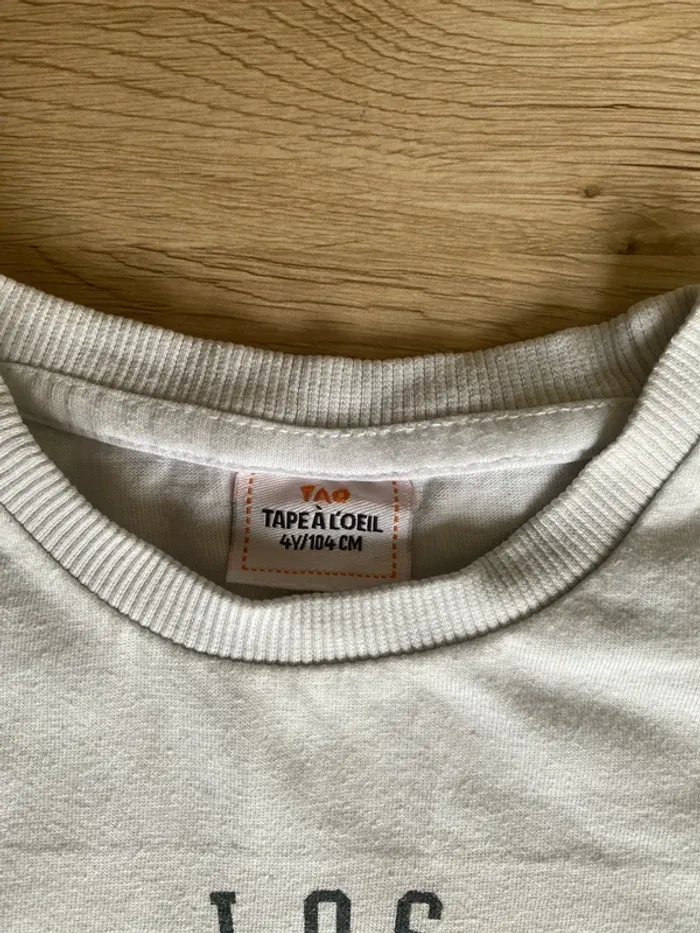 Tee-shirt manche courte blanc Los Angeles garçon 4 ans Tape à l’œil - photo numéro 3