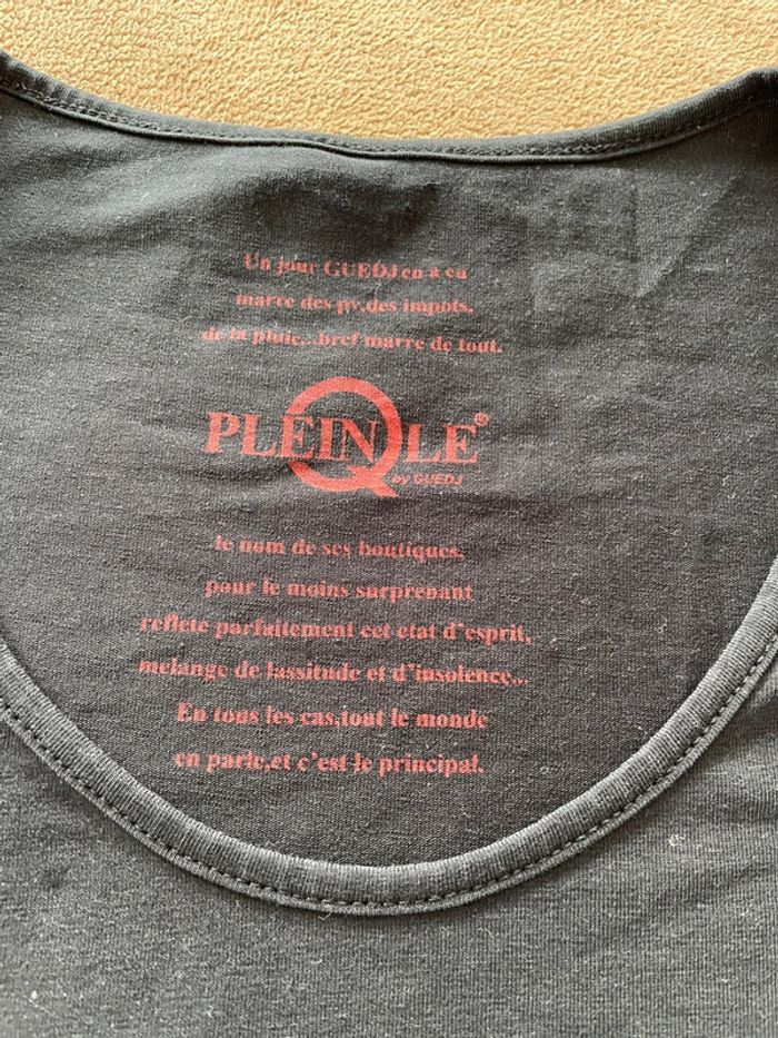 T-shirt noir femme Plein le Q by Guedj taille M - photo numéro 3