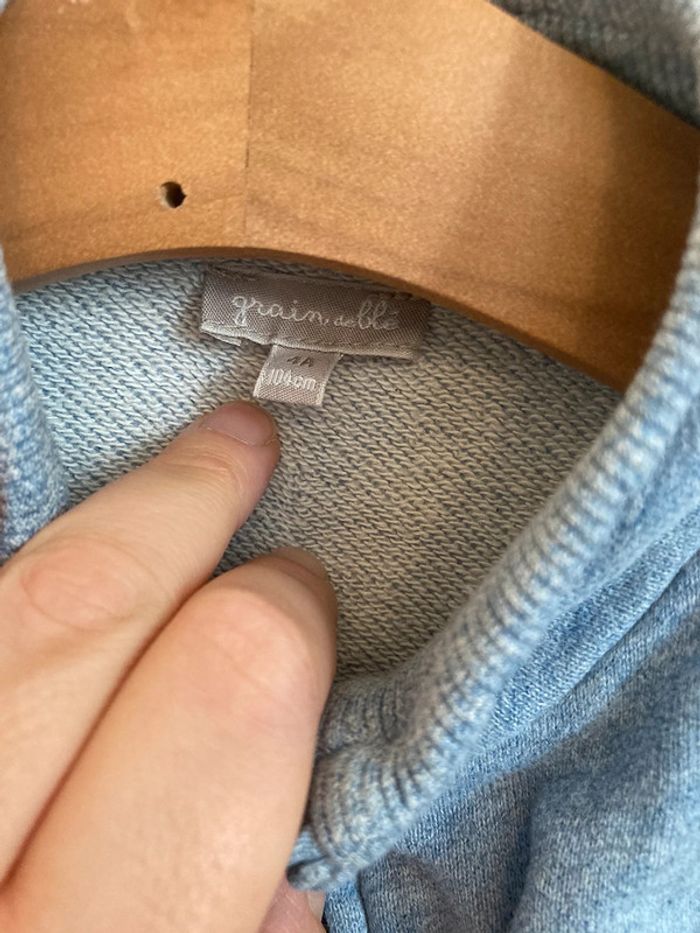 Sweat zippé Grain de blé -4ans - photo numéro 3