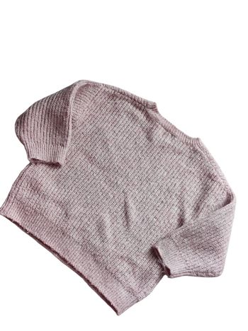 Pull doux tricot rose pâle 12mois