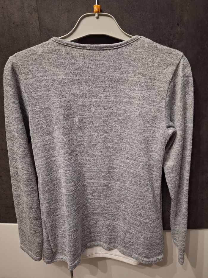 T-shirt manches longues avec faux gilet - photo numéro 2