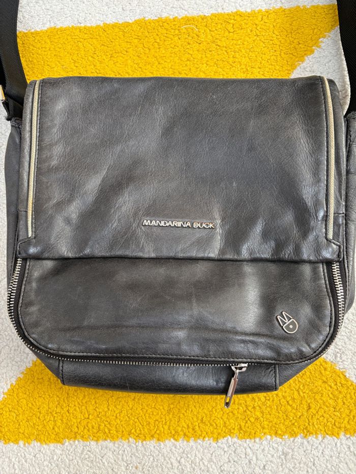 Sac à bandoulière Mandarina Duck | Gris chiné | Taille 30 X 25 cm - photo numéro 2