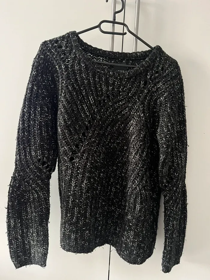 Pull en crochet Ichi noir