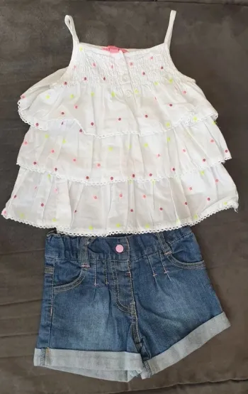 Ensemble jean fluo 2 pièces 18 mois