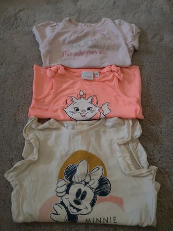 Lot 3 tee shirt fille