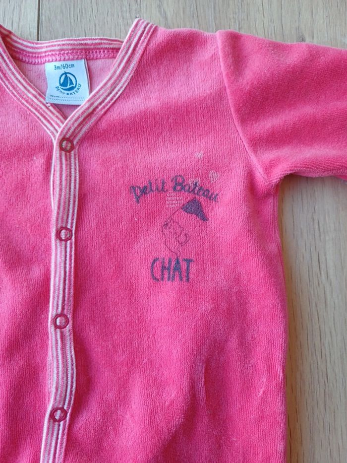 Pyjama petit bateau 3 mois s'ouvre par devant - photo numéro 3