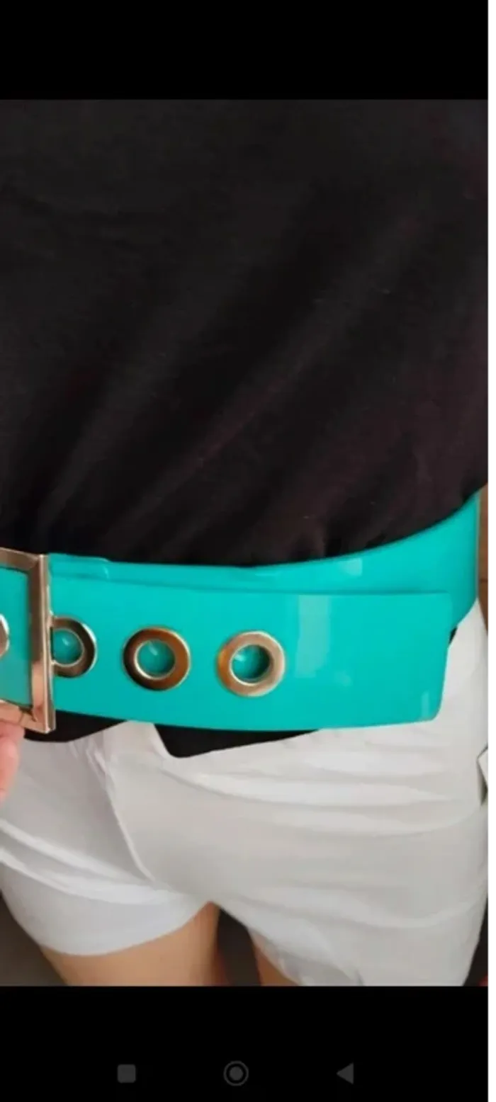 Ceinture bleu brillante 85 cm femme - photo numéro 6