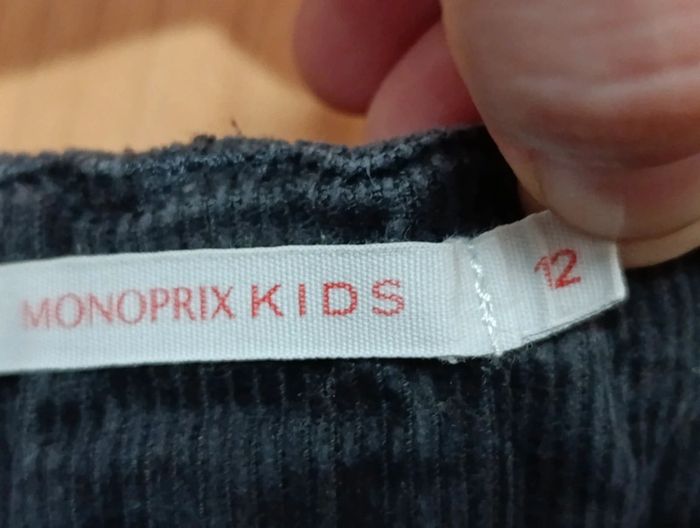 Pantalon velours gris foncé 12 ans - photo numéro 6