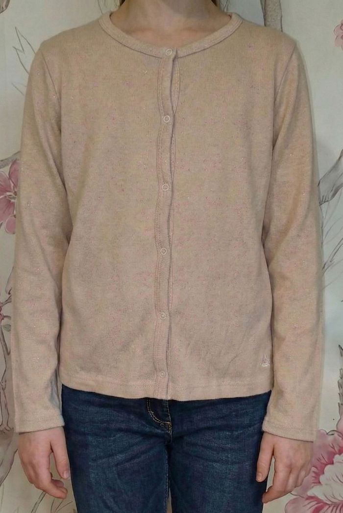 Gilet rose pailleté 10 ans petit bateau Noël - photo numéro 2