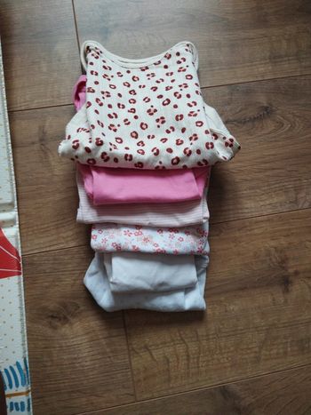 Lot de 6+1 bodys manches courtes