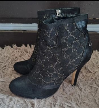 Bottines noir à motifs doré pointure 37 Lollipops