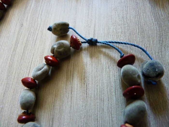 parure bijoux traditionnels en graines naturelles des Antilles bracelet collier boucles femme TBE - photo numéro 4
