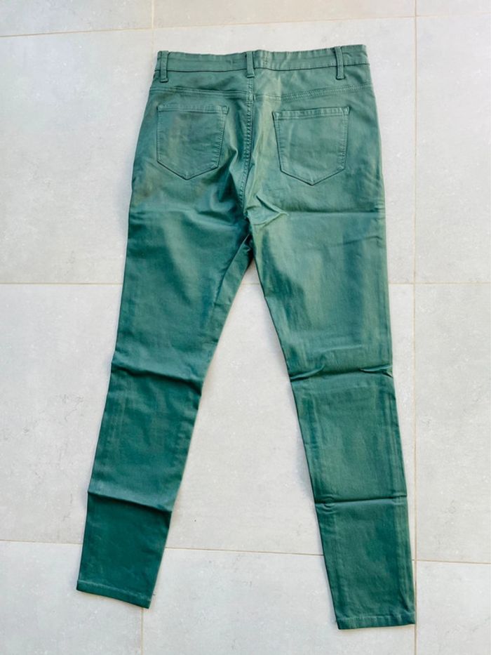 Pantalon vert effet huilé - photo numéro 6