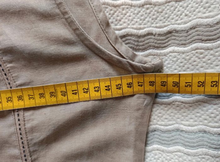 Robe beige lin/coton t.38/40 - photo numéro 8