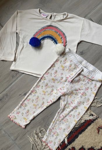 Ensemble Zara 9-12 mois fleurs