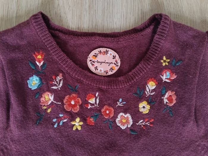 Robe 6 ans Sergent Major Violette à Fleurs 🌸 - photo numéro 2