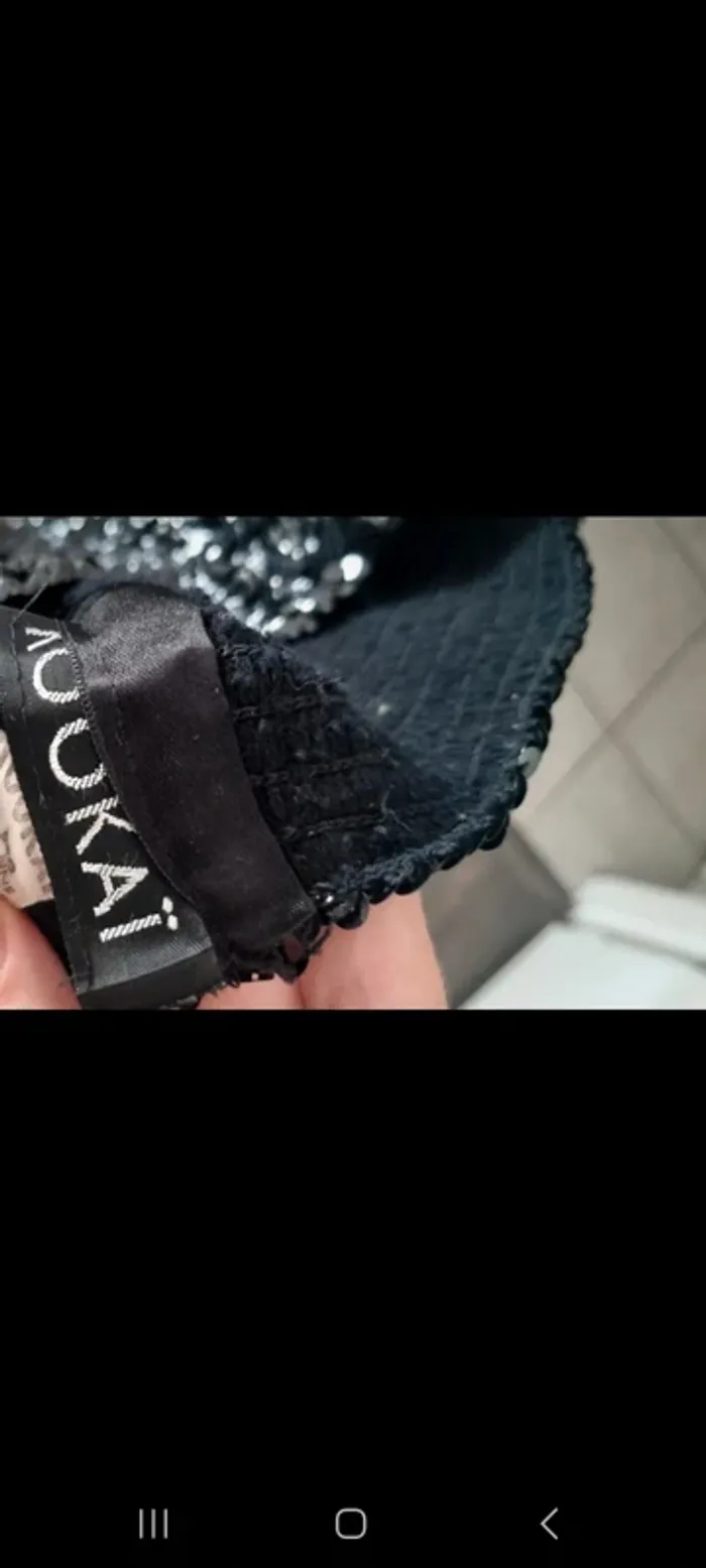 Jupe tube noire sequins kookai 36 - photo numéro 4