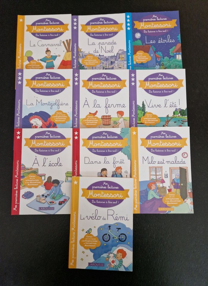 Lot de 10 livres cp montessori