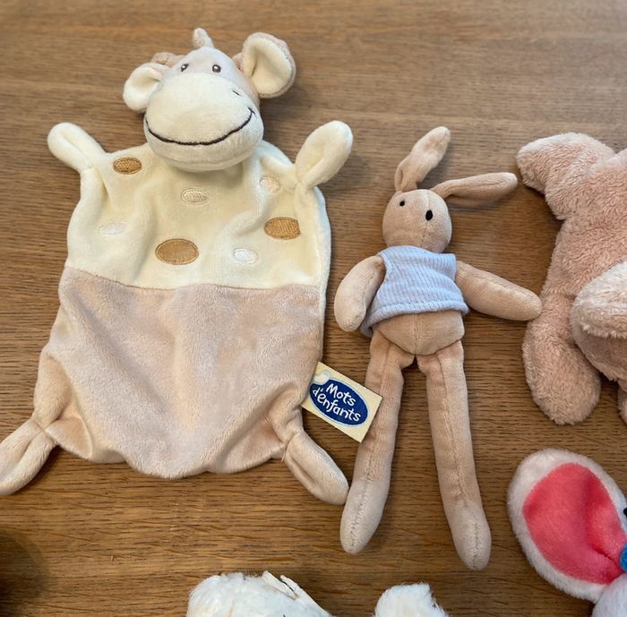 Lot de 13 petites peluches et une girafe Sophie - photo numéro 8