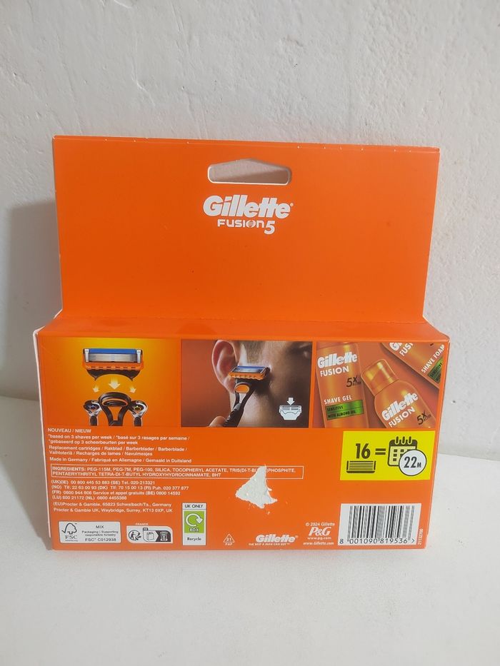 Gillette fusion 5 recharges 16 lames - photo numéro 2