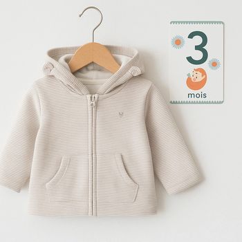 Veste à capuche fille 3 mois