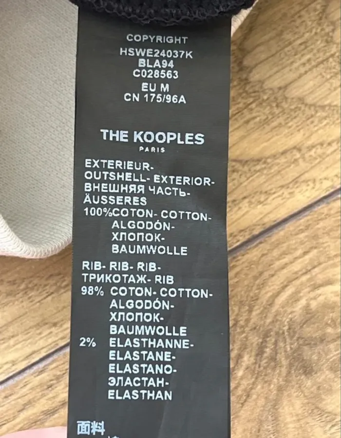 Sweat The Kooples Noir/ Blanc et Rouge - photo numéro 4