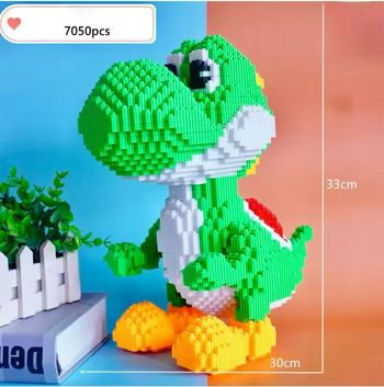 Lego Yoshi géant en brique 7050 pièces 30x33