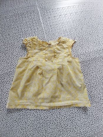 Haut fille Sergent Major jaune fleurs – 3 ans