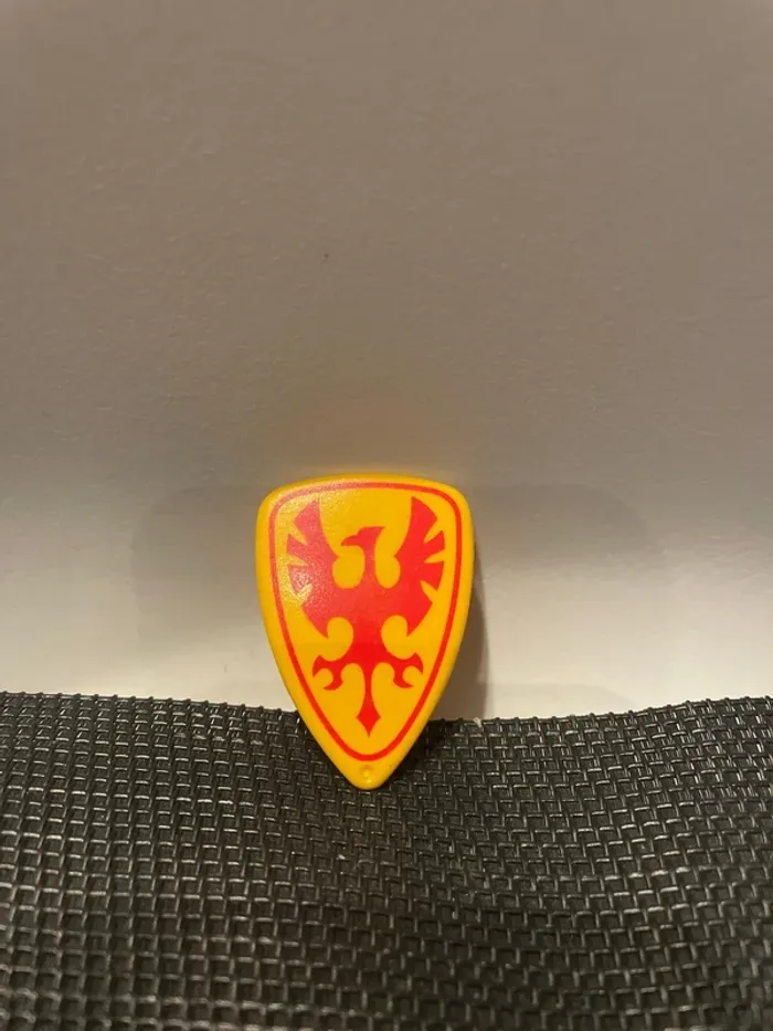 Playmobil bouclier chevalier 4339 moyen âge château citadelle forteresse jaune et rouge