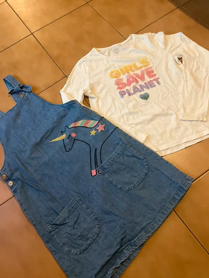 Ensemble robe + t shirt fille 12 ans - photo numéro 2