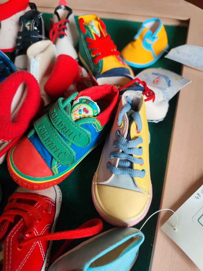 Lot de 24 chaussures bébé enfants pour décoration de baptême - photo numéro 4