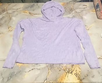 Pull fin à capuche 10-12 ans 