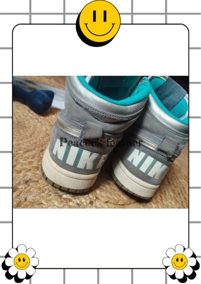 Baskets Nike grises turquoise 37.5 - photo numéro 7