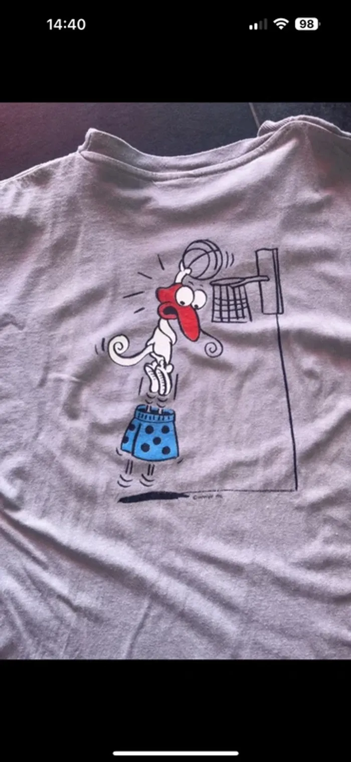 T-shirt vintage, 1992 humour Arnold L/XL - photo numéro 3