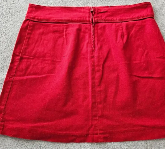 Jupe droite rouge taille 40 camaïeu - photo numéro 5