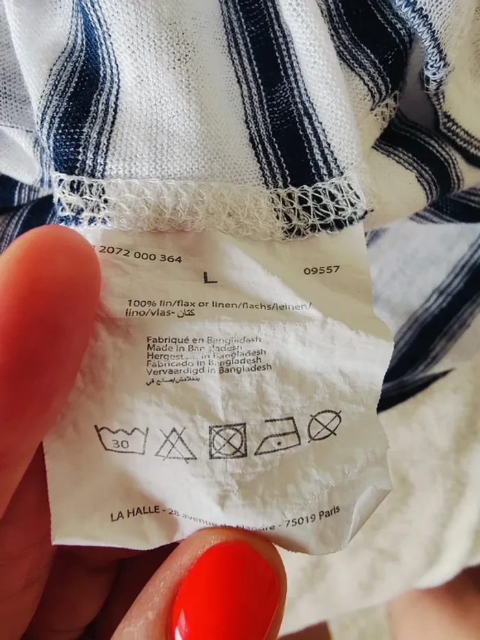 T-shirt fluide en lin à rayures - photo numéro 6
