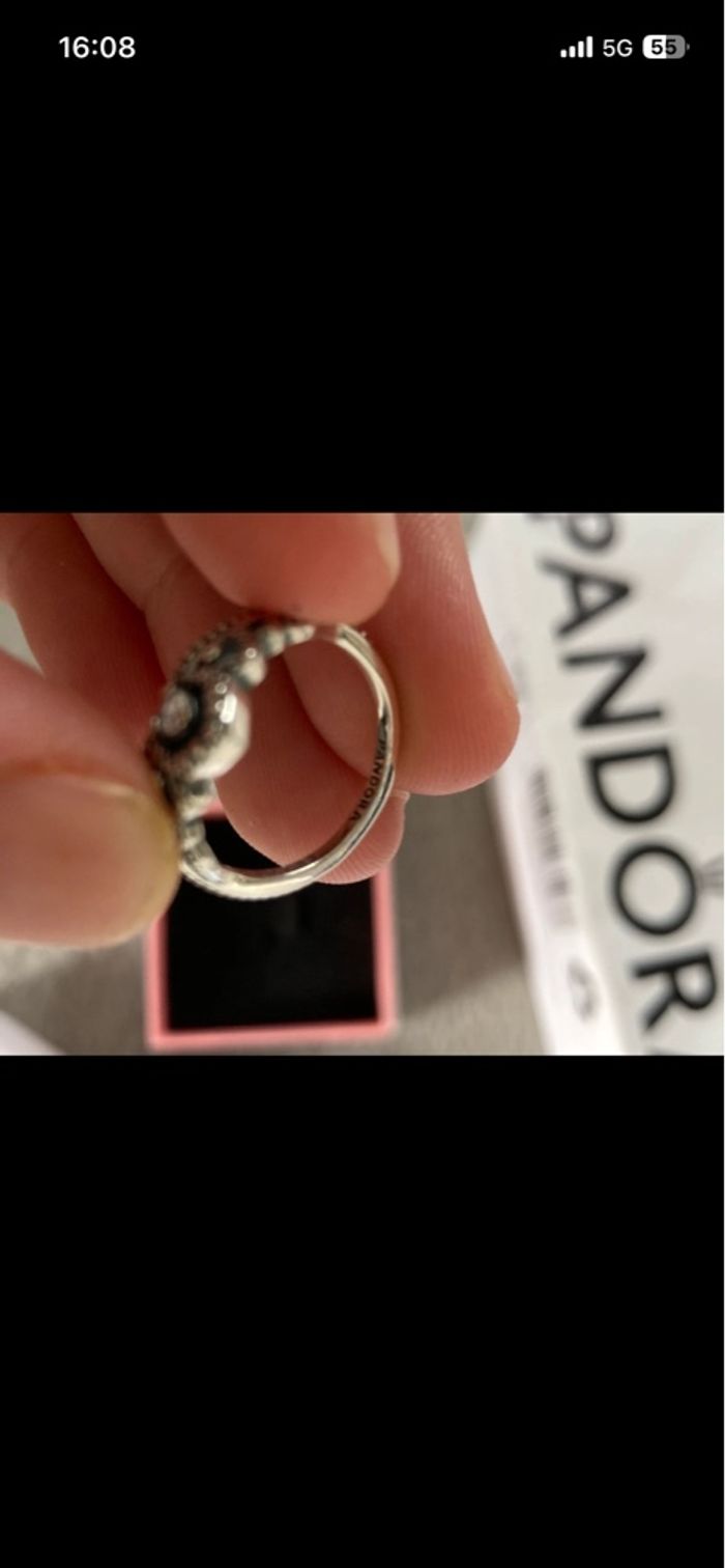 Bague pandora tiare perlée royale argent - taille 50 - photo numéro 5