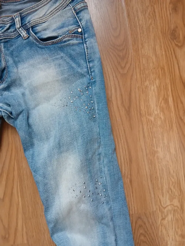 Jeans clair à paillettes Monday Premium taille 38 - photo numéro 3