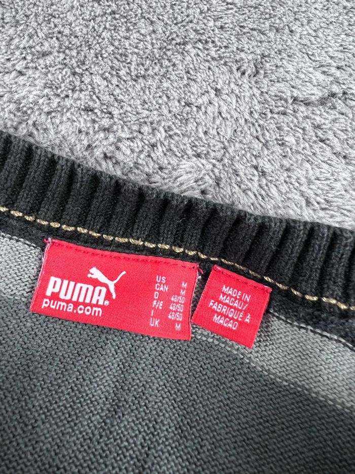 Pull à Rayures Puma Noir et Gris Taille M - photo numéro 8