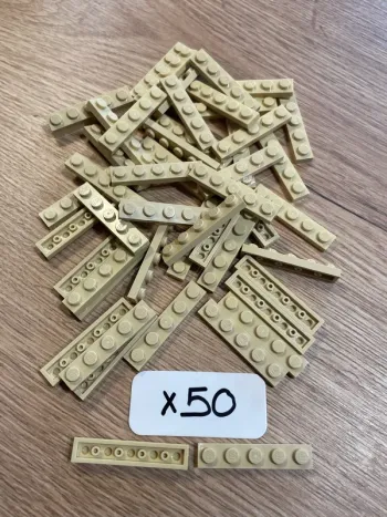 Lot 50 plate LEGO 1x5 beige réf 78329