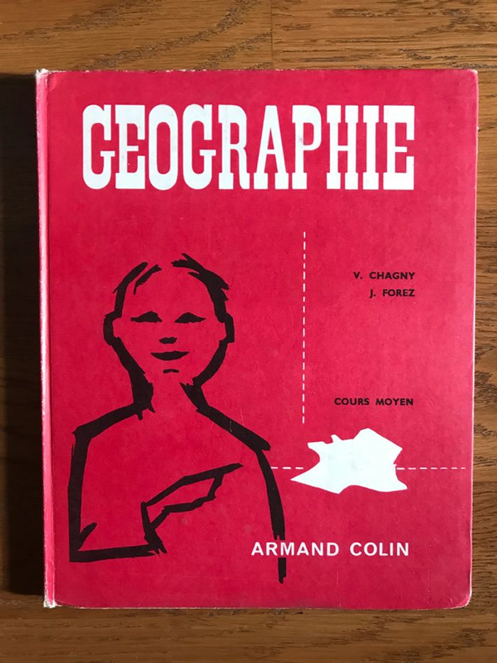 Livre ancien - Géographie cours moyen - Édition 1957 - Armand Colin