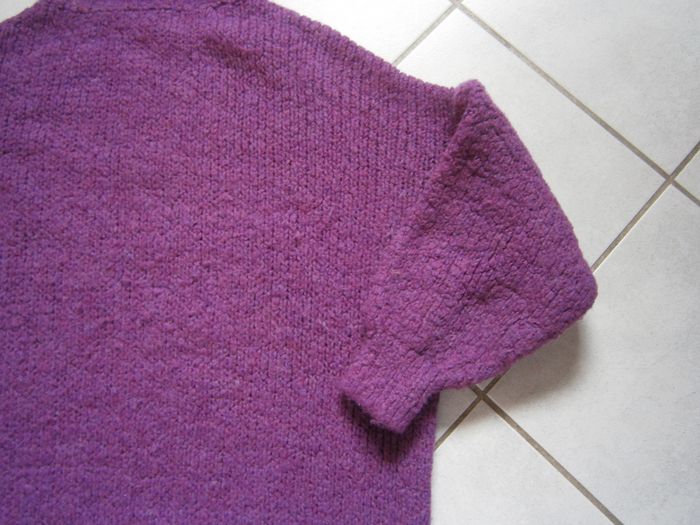 Pull long à col roulé violet Taille 44 - photo numéro 6
