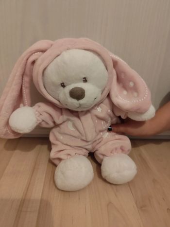 Peluche nounours rose