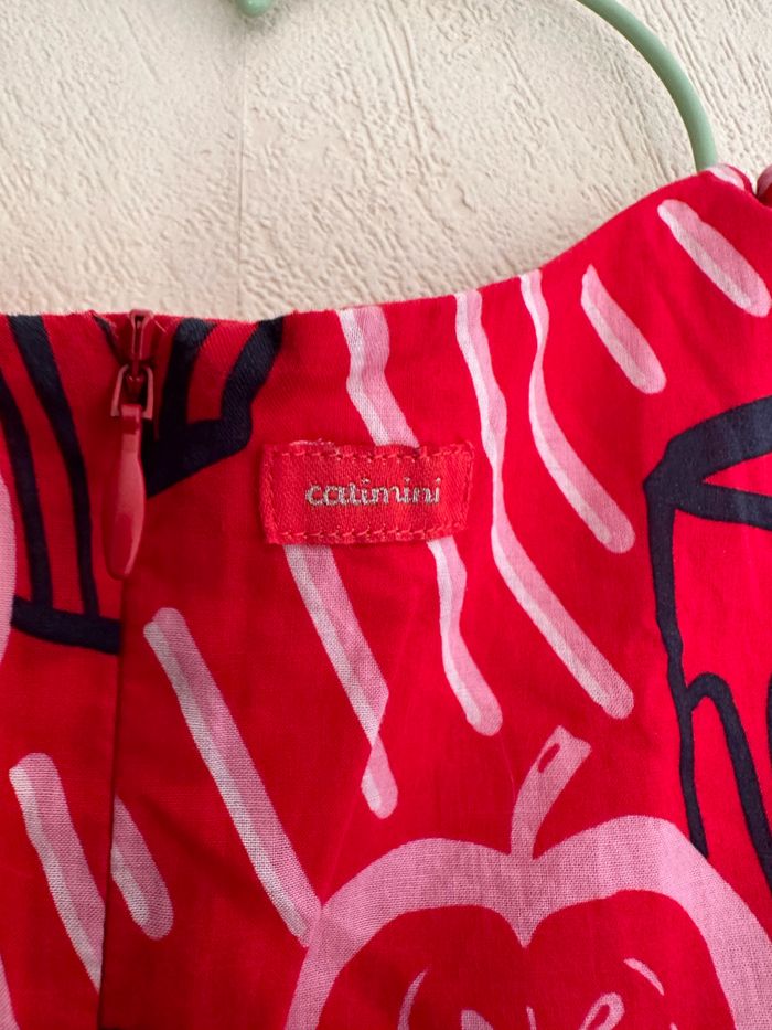 Robe rouge sans manches en coton imprimée fille 8 ans Catimini - photo numéro 8