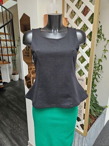 Pimkie blouse noir bas avasé taille L