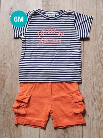Ensemble t-shirt short charmeur TAO / Kimbaloo 6 mois