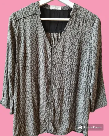 Blouse grise à motif