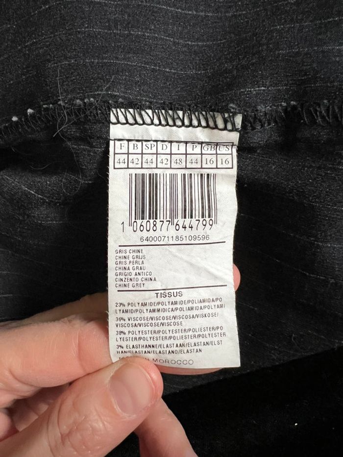 Pantalon gris rayures vintage y2k officecore annees 2000 - Taille L/XL - photo numéro 7