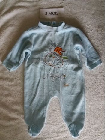 Pyjama velours 3 mois